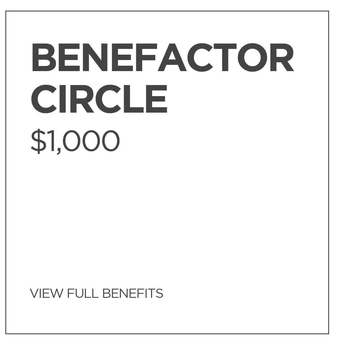 benefactor circle